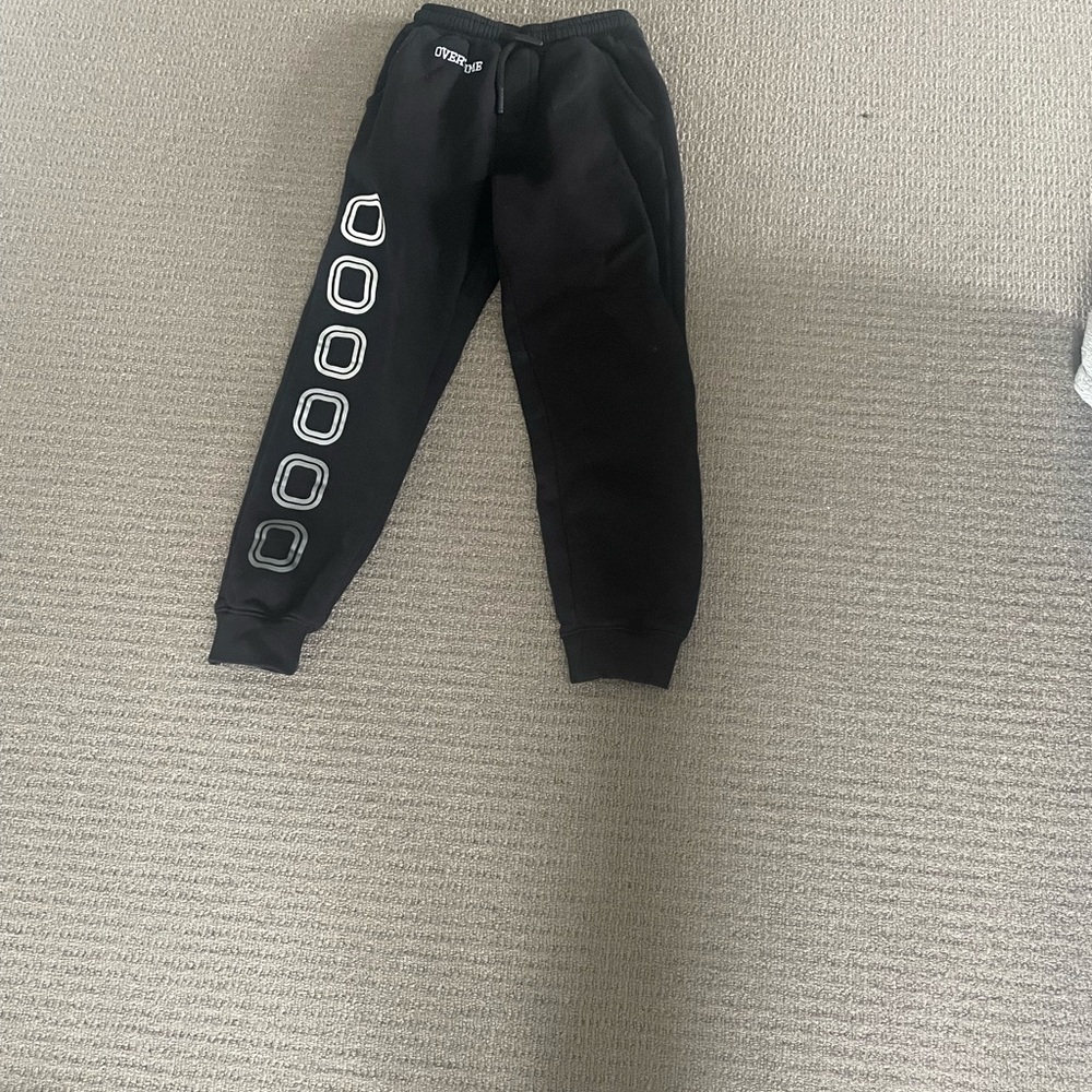 Cyber Black Joggers with White Graphic